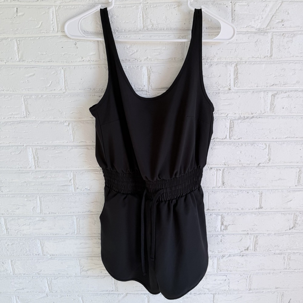Vanilla Star‎ Romper Womens XS Black Drawstring Elastic Waist Pockets Black